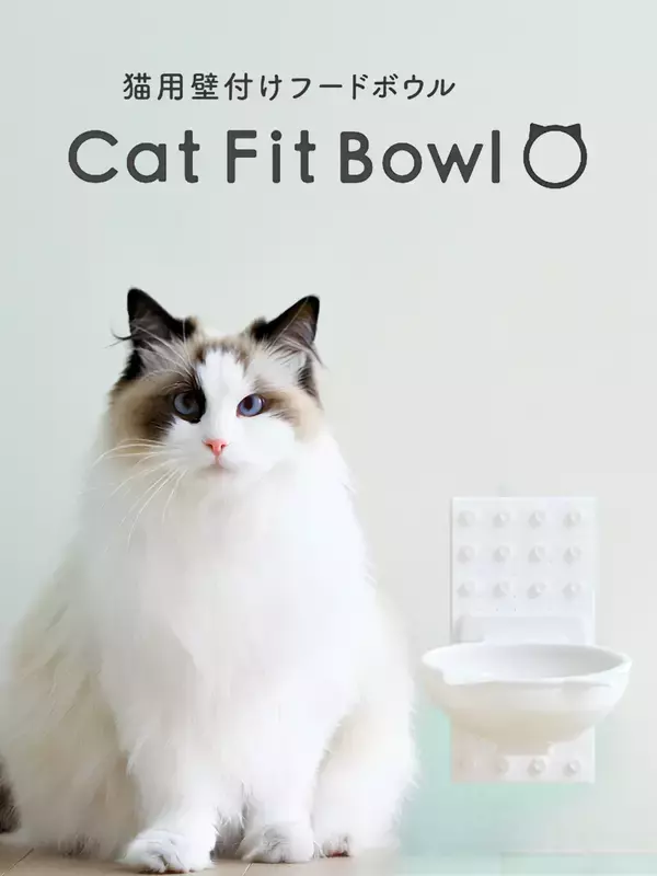 愛猫の「食べる」をもっと自然に、心地よく。プラセス × ナラネコ 共同開発の壁付け猫用フードボウル『Cat Fit Bowl』誕生！