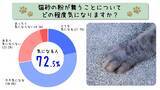 「猫のお世話をする人の72％が猫砂の粉じんが気になると回答！「猫砂に関する悩み・意識調査」に関する調査結果を報告」の画像1