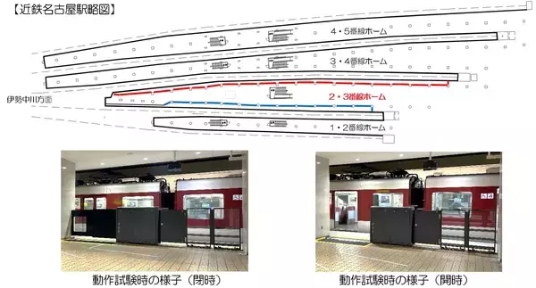 近鉄名古屋駅３番線大開口ホーム柵を２０２５年１２月２０日（土）初列車から使用開始