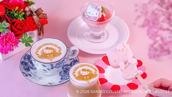 さくら×苺で心も体も春色に染まる♪かわいいデザートが登場HELLO KITTY SMILE 『春限定デザート』 3月14日より提供開始