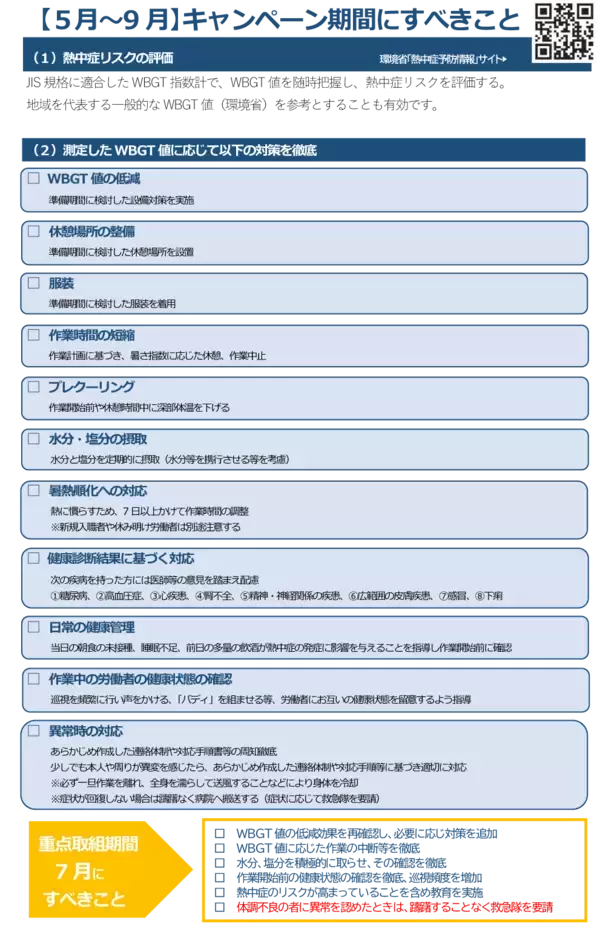 「STOP!熱中症　クールワークキャンペーン！」の画像