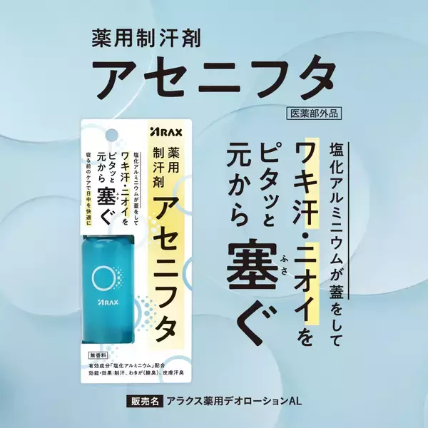 「汗の「困った」をすっきり落とす！ニオイ・ニキビを防ぐ薬用成分配合、薬用デオウォッシュ『アセオトシ』」の画像