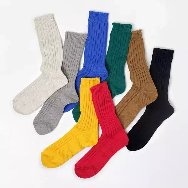 「奈良県の靴下工場のローゲージソックスブランド・SOUKI SOCKSの定番リブソックス「PUFFY コットン」に新色を追加」の画像