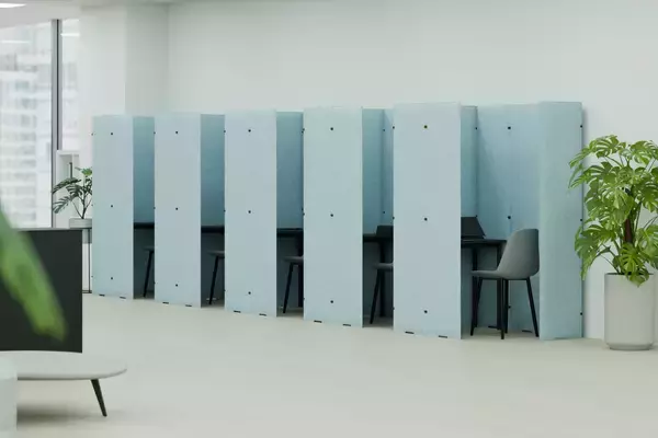 「年度末需要に向けて「TRANQORD吸音パーテーション」の販促を強化会議室不足を工事不要で解消、“置くだけ”静音ゾーニングを提案」の画像