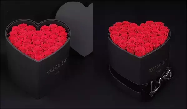 「【50周年限定企画】バレンタインに贈る高級バラギフト｜32輪のハートローズが贈る“特別な愛”」の画像