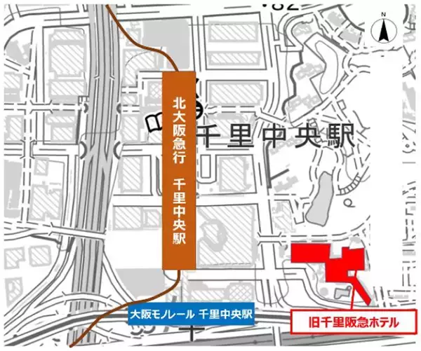 「2026年8月3日から旧千里阪急ホテルの解体工事に着手します」の画像