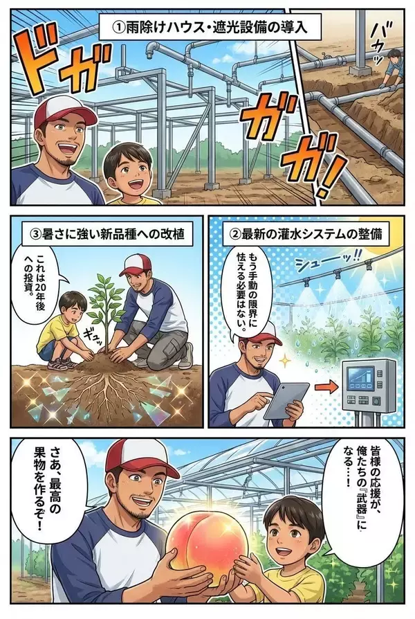 「「異常気象に負けない！鶴岡の果樹園を次世代へ。息子に誇れる農業を残したい」」の画像