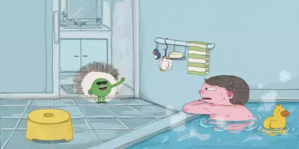 「伊豆見香苗×ポップしなないで　お風呂ぎらいも好きになる絵本『どっぽん！バスボール』が風呂の日(2/6)に発売！テーマ曲も同時リリース」の画像