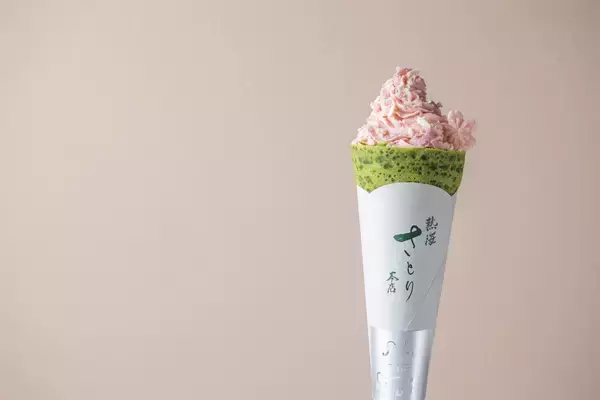 「【熱海さとり本店】濃厚なお濃茶と桜の華やかなマリアージュを楽しむ「桜お濃茶クレープ」「桜お濃茶ラテ」など春限定メニュー3種を2月6日(金)より発売」の画像