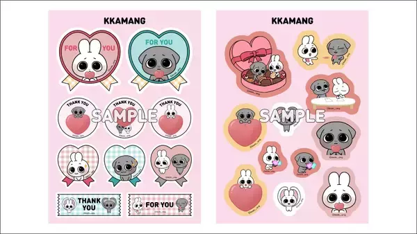 「SNSフォロワー140万人の韓国キャラクター「カムンとアント」がファミマプリントに初登場！」の画像