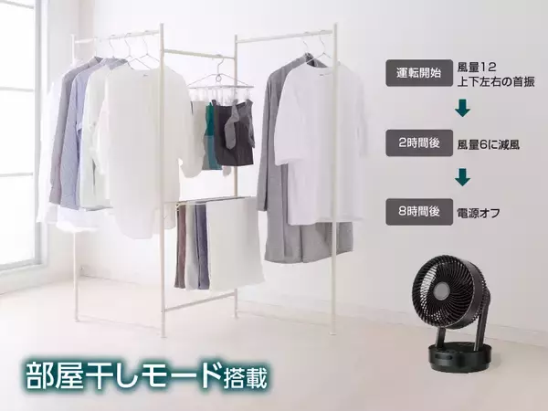 「左右約360度の3D首振りで風を届ける　多機能搭載のDCサーキュレーター　2026年5月中旬発売」の画像