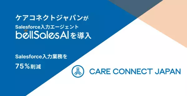 ケアコネクトジャパンがbellSalesAIを導入し、Salesforce入力業務の75％削減を実現