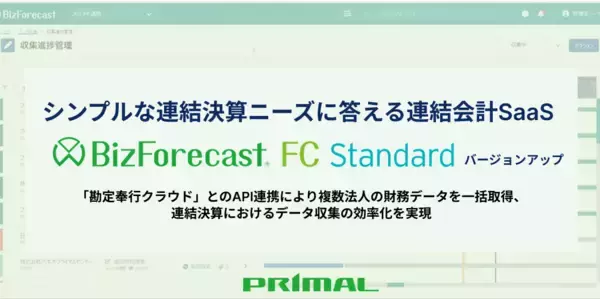 連結会計SaaS「BizForecast FC Standard Edition」バージョンアップ「勘定奉行クラウド」とのAPI連携により複数法人の財務データを一括取得