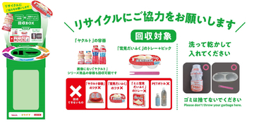 ライフ、ロッテ、ヤクルト本社の3社が共同で実施したヤクルト容器　および雪見だいふくトレー・ピック回収実験の結果