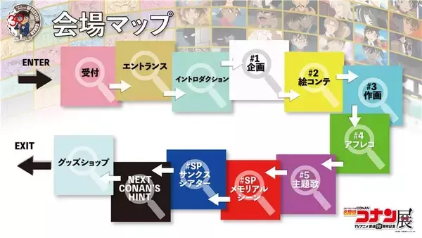 「広島で『放送30周年記念 TVアニメ「名探偵コナン」展』を9/19(土)から開催！怪盗キッド撮影会や平日限定の来場特典も」の画像
