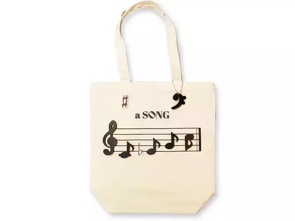「音符をレイアウト♪　メロディを楽しむトートバッグ」の画像