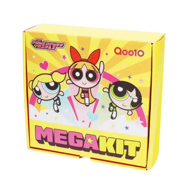 「Qoo10「メガポ」の新キービジュアル公開！パワーパフ ガールズが夏のビューティーアイテムを“かわいくて最強”に楽しむ　メガポ期間：2026年7月1日(水)～7月9日(木)」の画像
