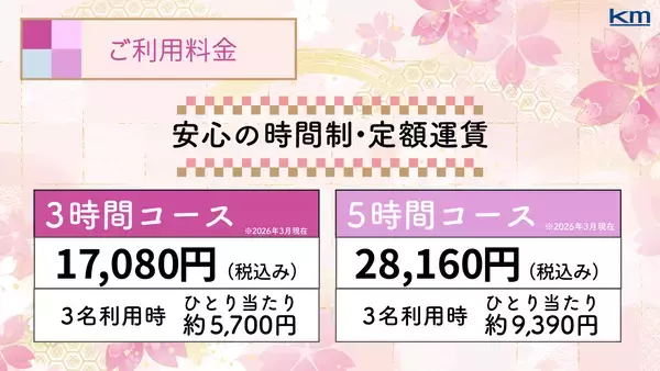 「ユニバーサル車両で誰もが快適に。春の風物詩を巡る「東京観光お花見タクシー」予約受付を開始」の画像
