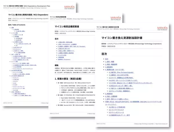 ミラクシア、マイコンEOL発生時の初動対応を“最短2週間”で標準化　―要件定義に特化した代行サービス「マイコンEOL対応『要件定義』サービス」を2026年1月下旬より提供開始―