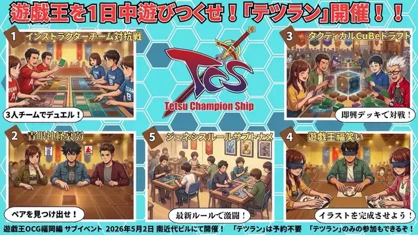 「福岡にデュエリストの熱狂を！遊INGコマーシャルモール博多店主催「遊戯王OCG 3人チーム戦」を5月2日に開催」の画像