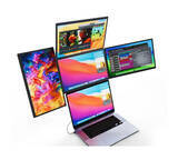 「ノートPCと組み合わせて最大5画面の作業環境を構築、ソースネクストの「DIGI＋ 18.5インチクアッドディスプレイシステム」」の画像1