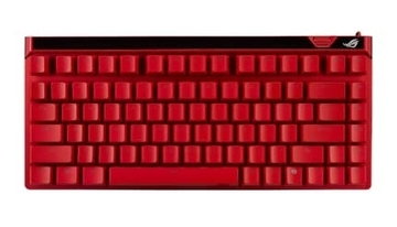 ASUS ROG 新色「Lava Red」採用のゲーミングキーボード「Falchion Ace 75 HE」