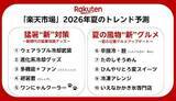 「楽天市場、2026年夏のトレンド予測　「猛暑攻略グッズ」と「“新”グルメ」！」の画像1