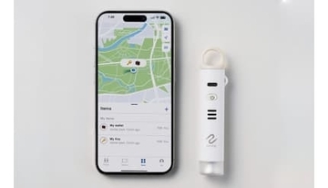 エレコムの「iPhoneと連携する防犯ブザー」 通報と位置情報の共有、SMS送信がすぐできる
