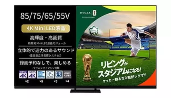REGZAがシャープ抑えて1位・2位独占、26年上半期に売れた4KテレビTOP10