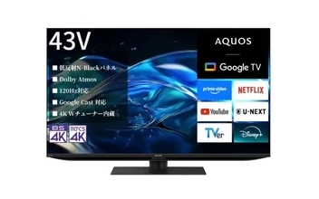シャープがワンツーフィニッシュ、26年7月に売れた4KテレビTOP10