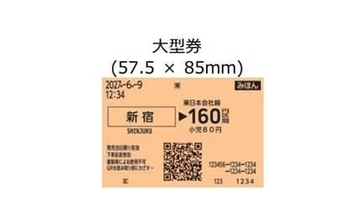 JR東日本、近距離乗車券を2027年春からQR化　57.5×85mmの大型券に