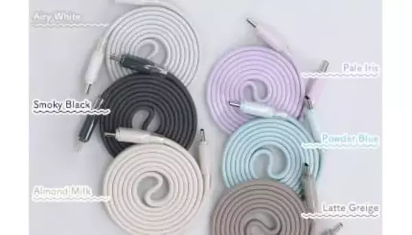 マグネットで簡単にまとまるフラットなUSBケーブル 選べる6色 MOTTERUから