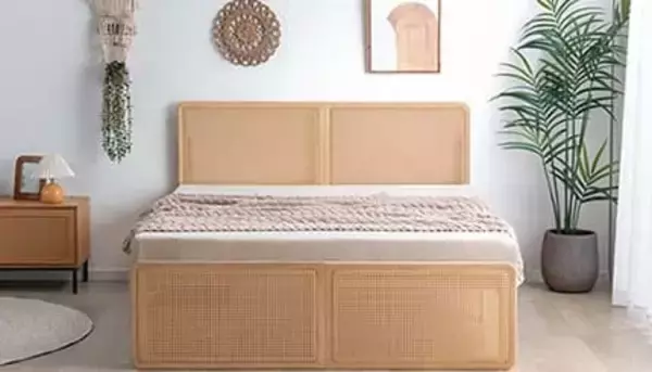 寝室が一気におしゃれに！ タンスのゲンがラタン調ベッドを発売