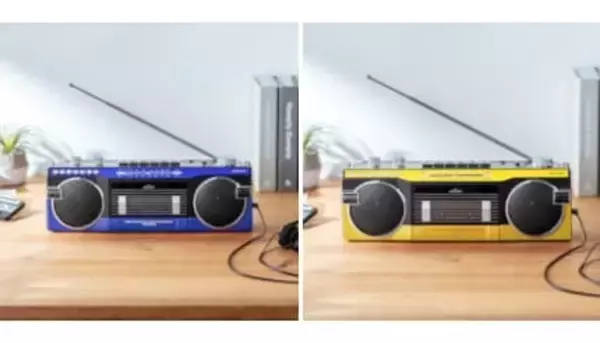 カセット音源も簡単にデジタル化！ 80年代風でもハイテクなサンワサプライのラジカセの新色はブルーとイエロー