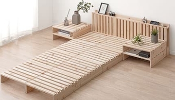 木の香りと自由なレイアウトを楽しむ！ タンスのゲンから「国産ひのきのパレットベッド」