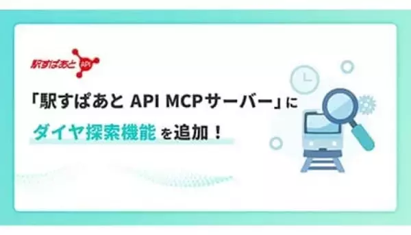 AI時代の経路検索が進化！ 「駅すぱあと API MCPサーバー」にダイヤ探索機能が追加