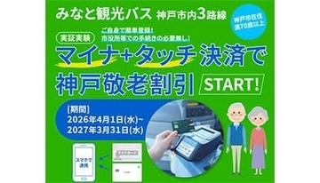 事前登録したクレカでタッチするだけ　「マイナ連携」の敬老割引が神戸で実証実験