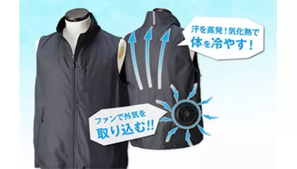 「着るだけ」で熱中症対策に　AOKIのファン付き「クーラーベスト」