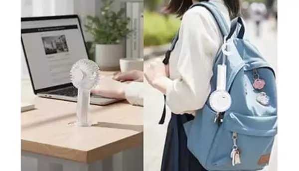小型なのに涼しさ140％アップ！ 新クリアボディーの「ツインブレード ハンディファン＋」