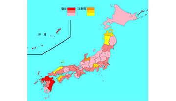 インフルエンザ患者報告数は前週と比べて約2万人減、東京都は2000人近く減少