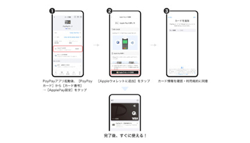 PayPayカード、最短1分で「Apple Pay」へ設定可能に