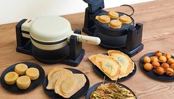 回転するから時短を実現 たこ焼き、たい焼き作れるサンコーの屋台焼きメーカー