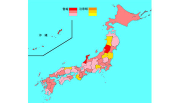 インフルエンザ患者の報告数は前週よりも約1万人増、東京都は300人程度の増加