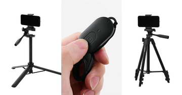 スマホもカメラも遠隔操作できる、エレコムがBluetoothリモコン付き三脚2タイプ発売