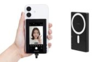 リアカメラでしっかり自撮りできる サンコーの「iPhone専用自撮りモニター」