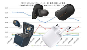 AirPodsの牙城を崩すのは？　8月の完全ワイヤレスイヤホン販売動向