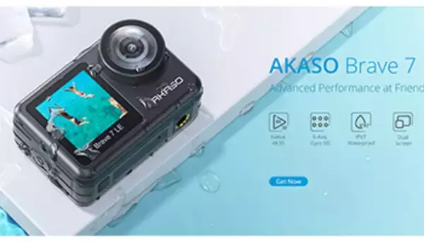 耐候性の新しいアクションカメラ、AKASOの「AKASO Brave 7 LE」 (2020 