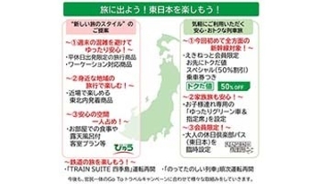 平休日出発限定の旅行商品など“新しい旅のスタイル”、JR東日本が提案