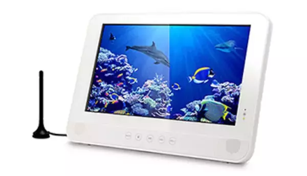 お風呂でテレビやDVDが楽しめる！　防水仕様の画面つきポータブルDVDプレーヤー