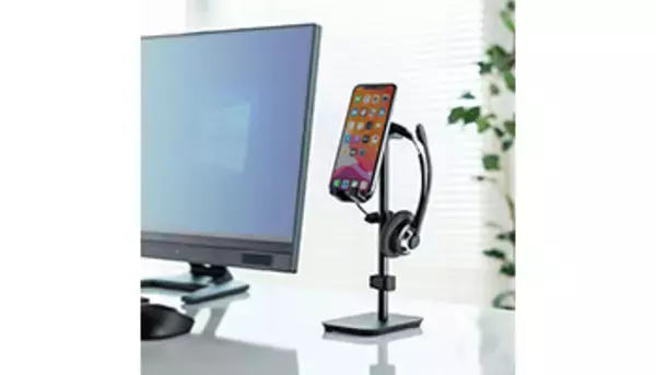 テレワーク環境に最適！　スマホとヘッドホンをまとめて置ける便利スタンド